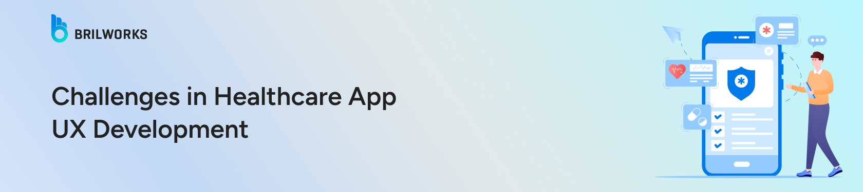 Healthcare apps UX challenges banner image
