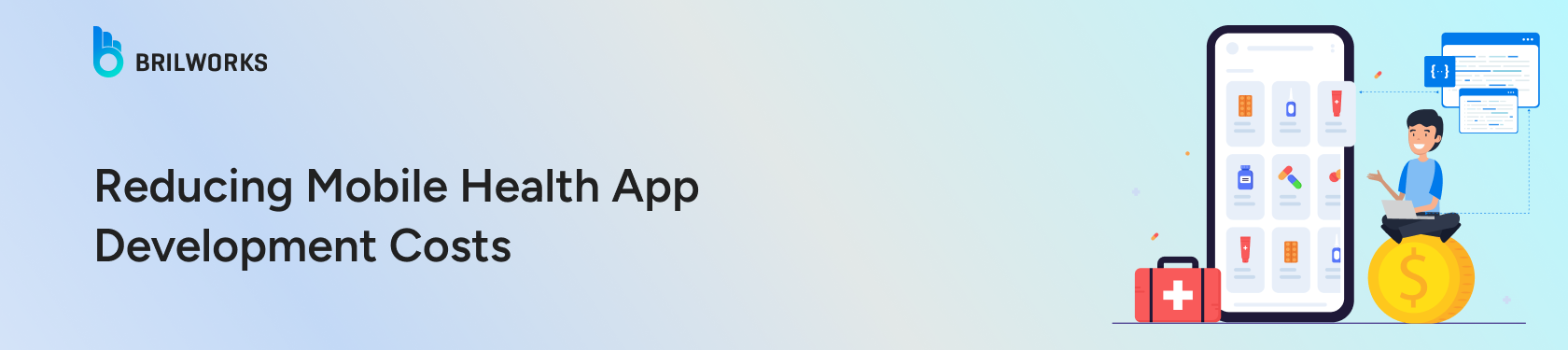 Reducing healthcare app development cost banner image