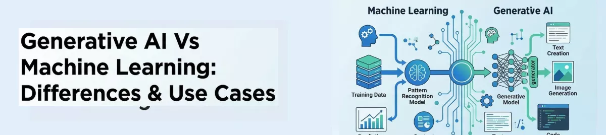 Generative-AI-Vs-Machine-Learning:-Differences-&-Use-Cases-banner-image