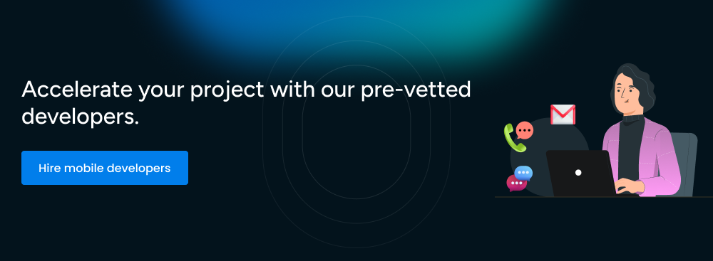 Call to action for hiring mobile app developers